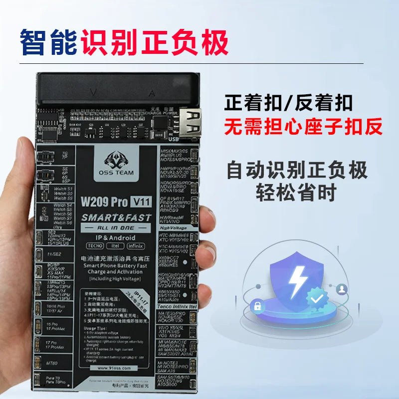 OSS V11 Battery Charging Activation Board Activator tools for iPhone 6-17 Pro Max Series and HW XM SAM Android Phones Repair kit