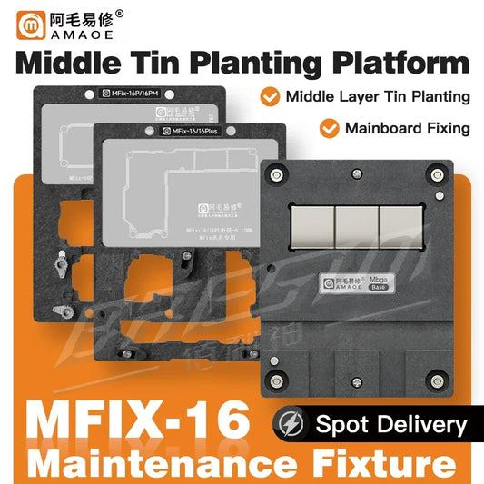 Plataforma de reballing de capa intermedia para iPhone AMAOE MFix