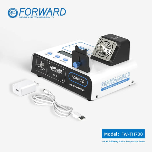 Estación de soldadura por aire caliente FORWARD FW-TH700 con pantalla LCD y probador de temperatura para soldar IC y PCB de placas base de teléfonos móviles, kit de herramientas