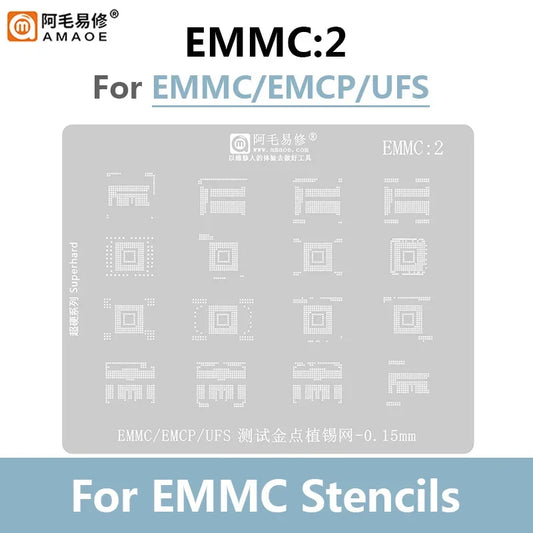 Plantilla BGA AMAOE para memoria flash eMMC/eMCP/UFS