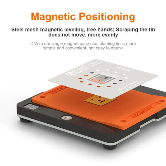 Plataforma de reballing BGA magnética universal Amaoe PD-C con alfombrilla de silicona para reparación de CPU y circuitos integrados de teléfonos