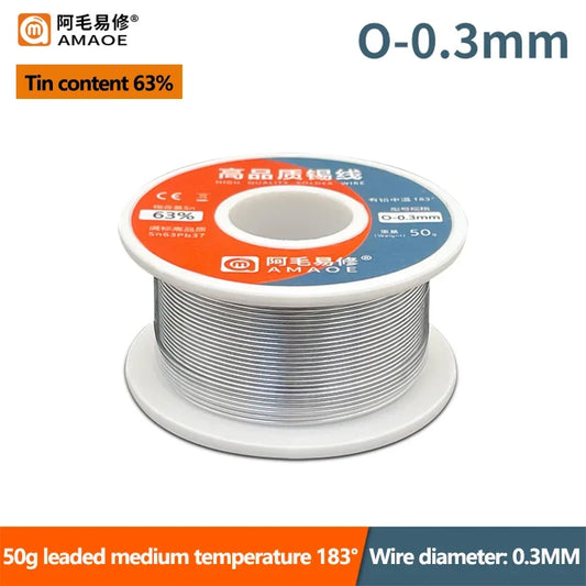 Hilo de soldadura con núcleo de colofonia AMAOE Sn63/Pb37, 55 g