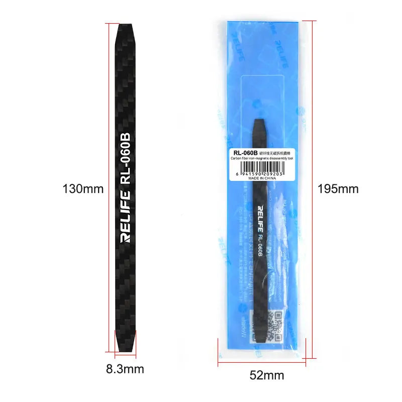 RELIFE RL-060B Carbon Fiber Disassembly Crowbar for Mobile Phone Laptop Maintenance Non-magnetic LCD Screen Dismantling Tool