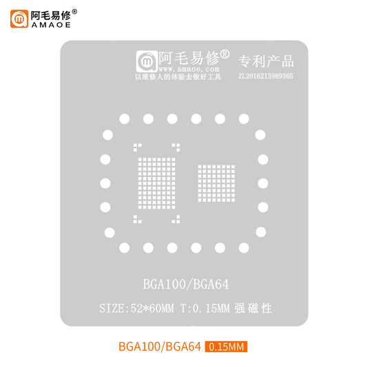 Plataforma de reballing eMMC AMAOE Car Audio BGA100/BGA64