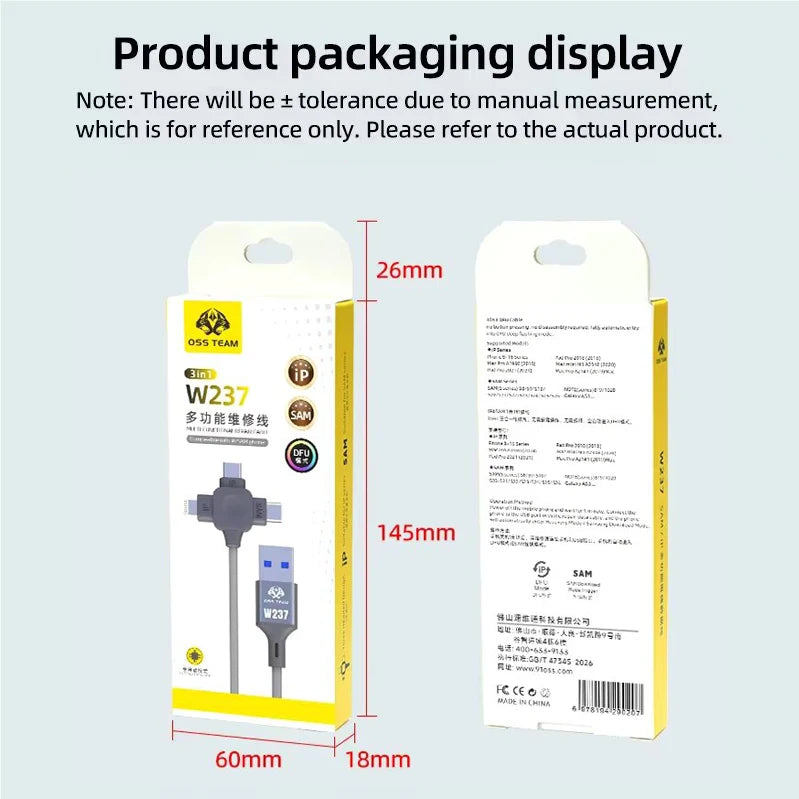 OSS W237 DFU and Recovery Mode Phone Repair Cable