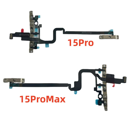 1pcs Power Volume Flex Cable for iPhone 16 Plus 15 Pro Max Ribbon Tape Side Button Distance Ambient Fix Parts