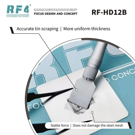 RF4 RF-HD12B Ceramic Solder Scraper with Aluminum Handle