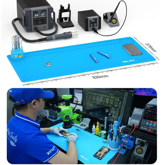 RELIFE RL-004DQ High-Temperature Silicone Mat Anti-Slip Stain-Resistant Work Pad for Soldering Iron and Hot Air Gun