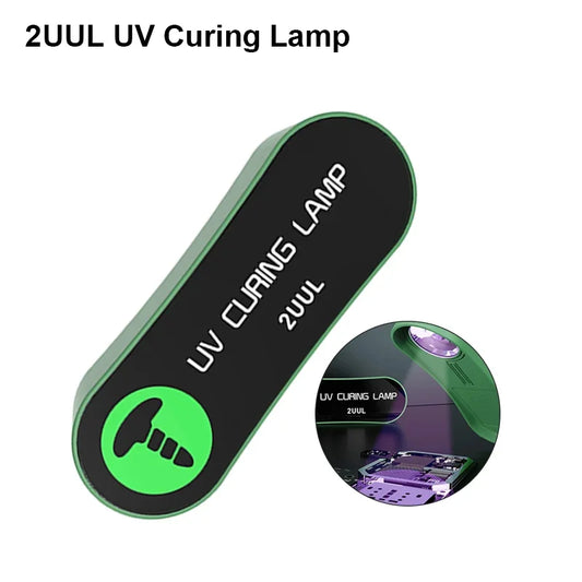 2UUL SC08 Lámpara mini de curado UV C de doble banda 365-395 nm para reparación de placas de circuito impreso de teléfono móvil, luz de curado rápido para pegamento óptico