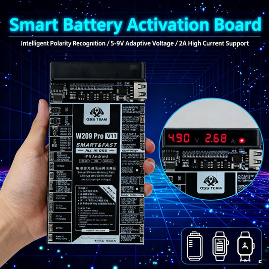 Placa de activación de carga de batería OSS V11 para iPhone 6-17 Pro Max y teléfonos Android HW XM SAM, kit de herramientas para activar y probar baterías durante reparaciones
