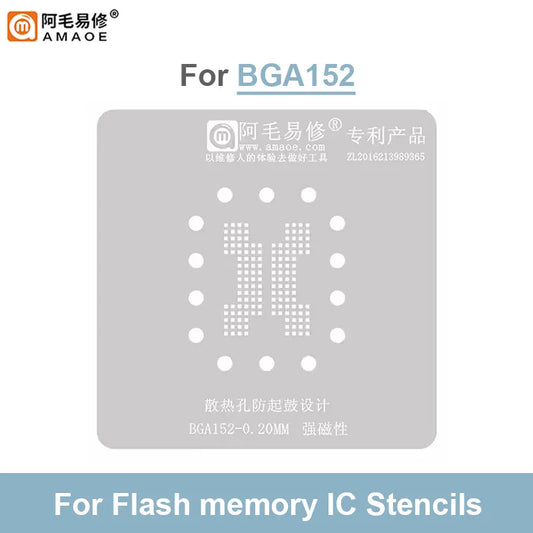 Kit de plataforma magnética de reballing para SSD NAND Flash AMAOE BGA132 y BGA152