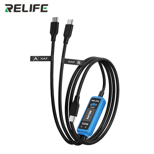 Cable de carga 1 a 2 con pantalla digital RELIFE XA7 con PD 3.0 / PPS