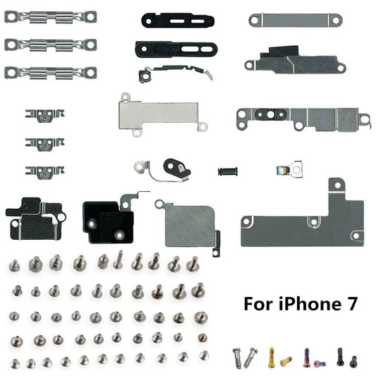 Full Set Small Metal Internal Bracket Parts + Full Screws For iPhone 11 12 13 MINI 14 15PRO MAX 7 7plus 8 Plus 7P 8P X XR XS MAX