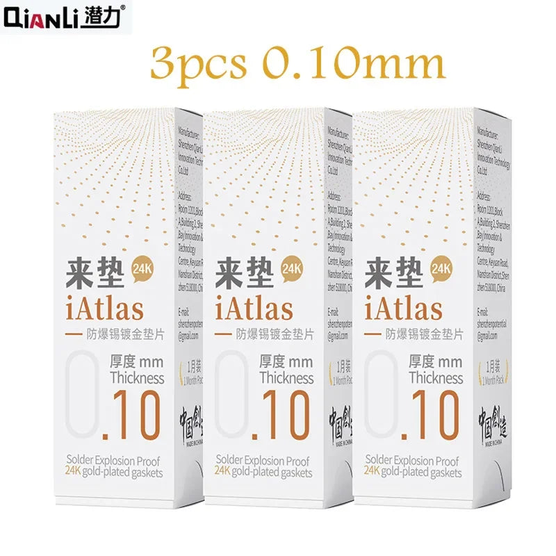 Qianli iAtlas 24k Explosion Proof Gold-plated Foil Gasket for Phones Mainboard Middle Frame Chip Filling Reballing Repair Tool
