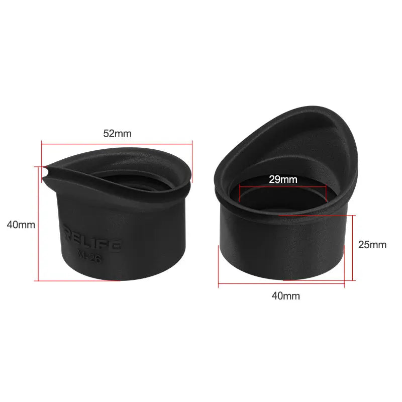 RELIFE M-26 Microscope 3D Goggles Rubber Eyepiece Cover Guards Silicone Eyecup Stereo Microscope Parts Telescopes Eyecups