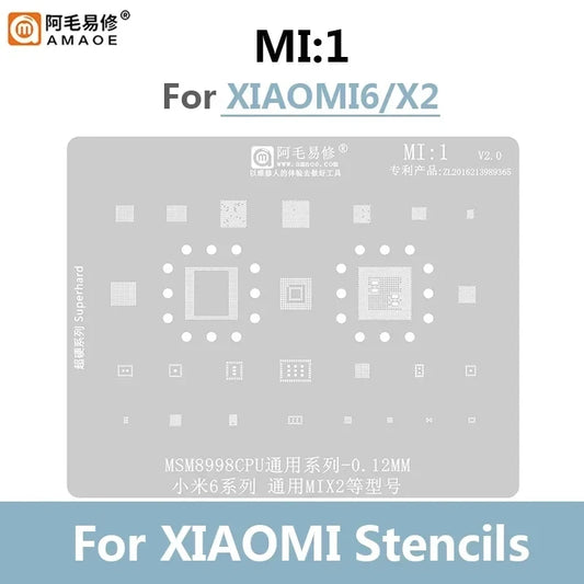 Juego de plantillas BGA para Xiaomi AMAOE MI1-MI19, 19 piezas