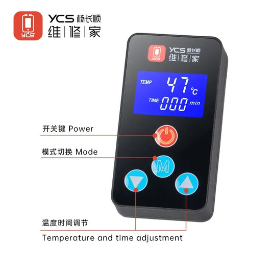 YCS-CP01 Plancha térmica LCD 30-120°C | Herramienta para desmontar pantallas de teléfono con diseño de orificio para cámara | Alfombrilla térmica profesional para reparación