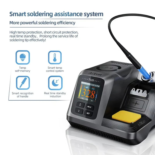 Estación de soldadura inteligente AIXUN T320 de 200 W, máquina de soldar 2S de calentamiento rápido con puntas T245 C210 para herramientas de reparación de PCB de teléfonos