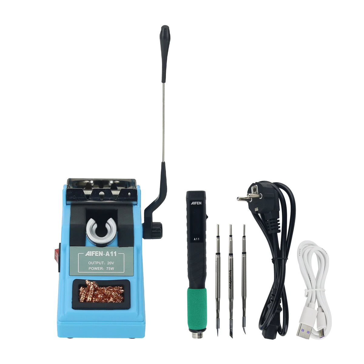 Soldering Iron Kit AIFEN-A11 AIFEN A11 Soldering Handle + 3pcs C210 Soldering Tips Used for Repair
