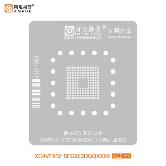 AMAOE XC4VFX12 SFG363DGQ BGA363 Kit de plataforma magnética para reballing de BGA