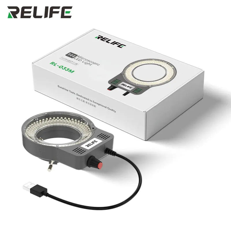RELIFE RL-033M Microscope Light Source with 144 Lamp Beads Strong Focusing, Adjustable Brightness , Convenient USB Interface