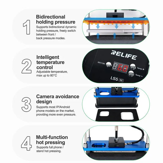 RELIFE LS5 SE Heating and Holding Pressure Palform Adjustable Temperature,For screen Lamination, Frame Reinforcement