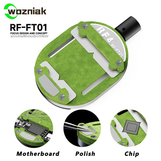 RF4 RF-FT01 Mini Chip Motherboard Repair Fixture with Grinding Stone for Mobile Phone Chip Repair Motherboard Clamping Tool