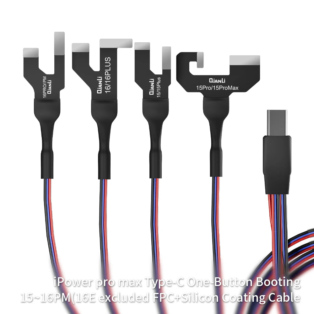 Qianli IPower Pro Max DC Power Supply Test Cable for iPhone 6 6s 7 7s 8 8s X XS Max 11 12 13 14 15 16 Pro Max One-Button Boot