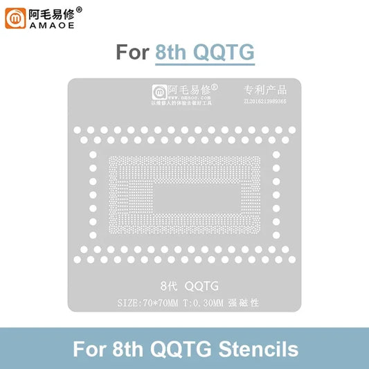 Kit de plataforma magnética de reballing BGA AMAOE para CPU Intel de 8.ª generación (QQTG / SREJQ / SREJP)