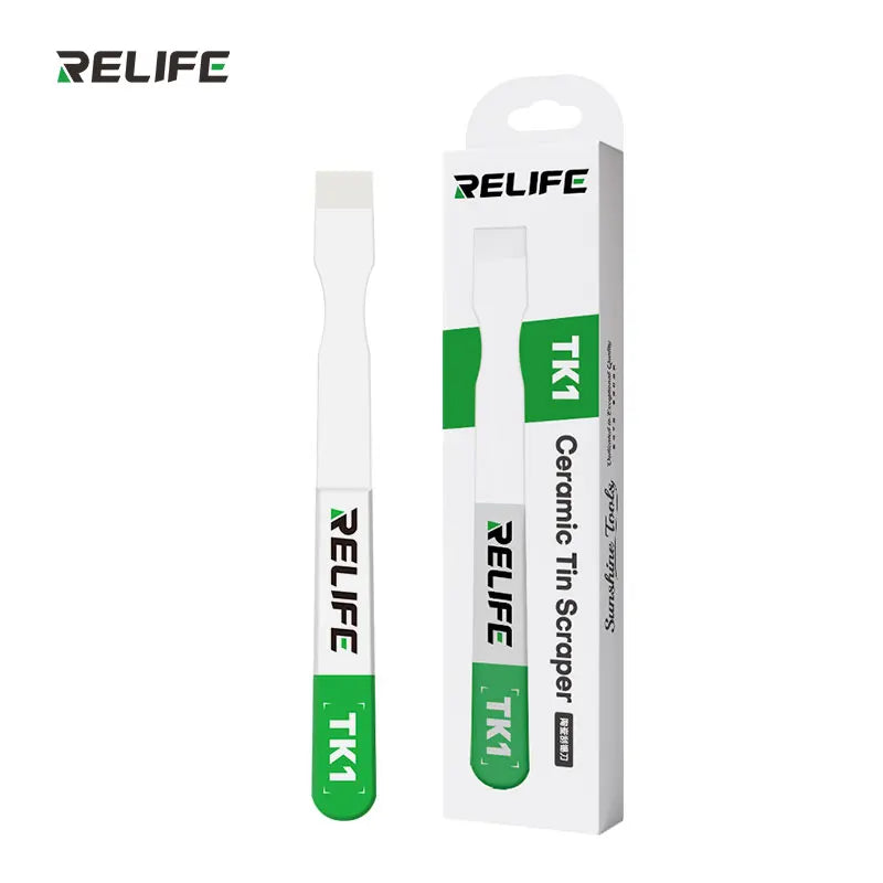 RELIFE TK1 Ceramic Solder Scraper Non-magnetic Anti-static For BGA Motherboard Chip Repair Tin Planting Tin Scraper