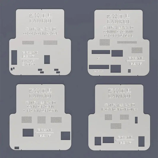 Plantillas Lanrui para reballing BGA de IC de protección de pantalla LCD para iPhone 11-16 Pro Max, herramientas de protección de soldadura y aislamiento
