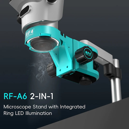RF4 RF-A6 Microscope Stand with Dimmable LED Ring Light