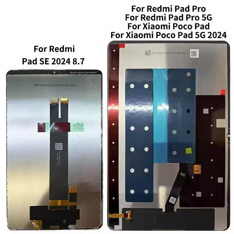 New For Xiaomi Redmi Pad SE 8.7/Pad Pro 5G 2024 12.1 LCD Display Touch Screen Digitizer For Xiaomi Poco Pad 5G 2024 12.1 LCD