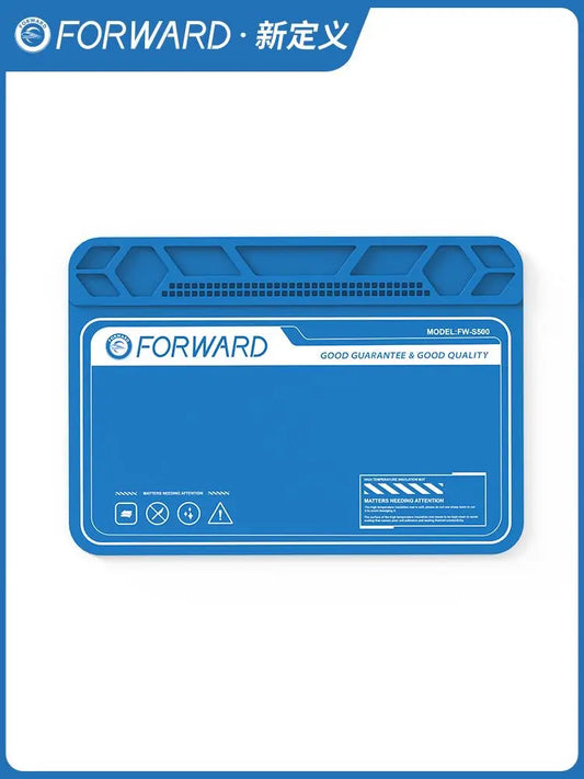Forward FW-S500 Alfombrilla de trabajo de silicona aislante térmica para reparación de teléfonos móviles con organizador de tornillos Multifuncional Reparación Mantenimiento P