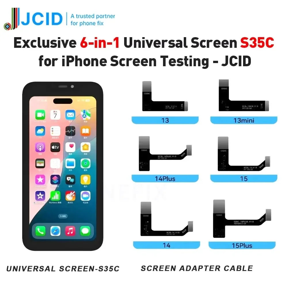 JCID S35C & S36P Universal Testing Screen & Cables for iPhone Motherboard Repair