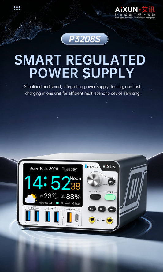 AIXUN P3208 Smart Regulated Power Supply 320W/sUPPORT 6G-14PM Battery ProTools/One Key Booting/electronic Repair Power Supply