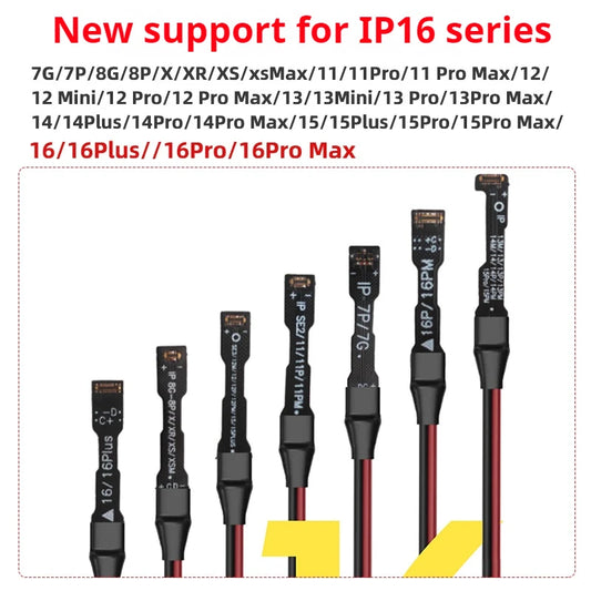 Cable de alimentación IP 8 en 1 OSS W125, cable de línea de alimentación de silicona para iPhone 7G-16 Pro Max, herramienta de reparación de detección y activación de batería