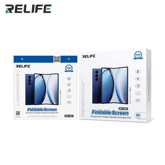 Película de hidrogel RELIFE GF 13F para teléfono plegable, autocurativa, antirráfagas, HD transparente, protector de pantalla EPU para teléfono plegable