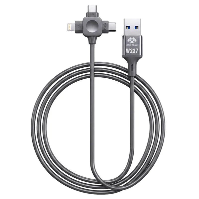 OSS W237 Data Recovery Engineering Cable One Click DFU Data One-click Restart Enter Recovery Mode 3-Head Design Phone Repair