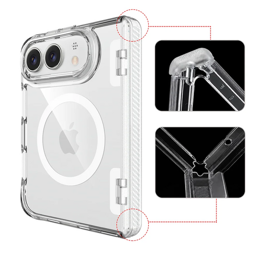 High Clear Magnetic Phone Case For iPhone Duo IPhone Duo 18 Ultra For Magsafe Wireless Charging Folding Bumper Hinge Cover