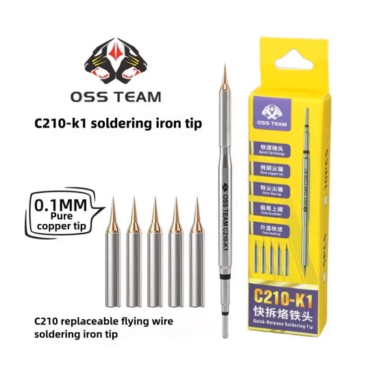 Punta de soldadura para hilos de precisión OSS C210-K1 de 0,1 mm, 1 o 2 unidades