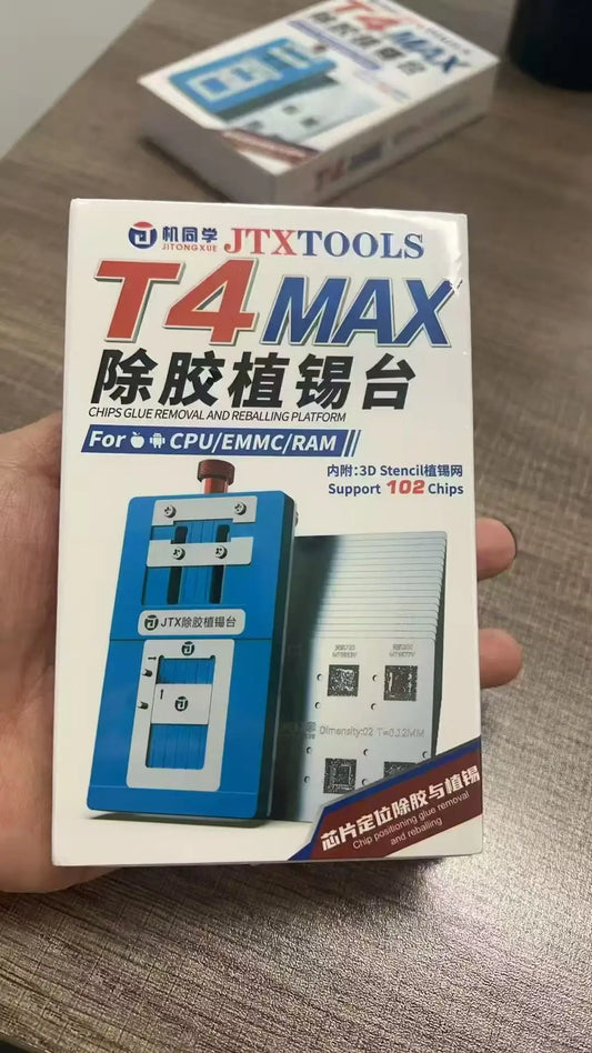 JTX T4 Max Chip Glue Removal and Reballing Platform with 102 Stencils