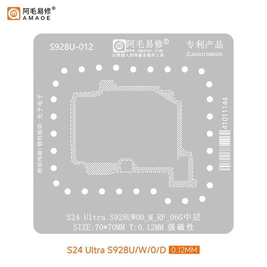 Kit de plataforma con plantilla para reballing BGA de la capa intermedia del Samsung Galaxy de Amaoe