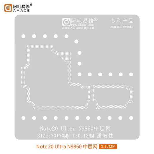 Kit de plataforma con plantilla para reballing BGA de la capa intermedia del Samsung Galaxy de Amaoe