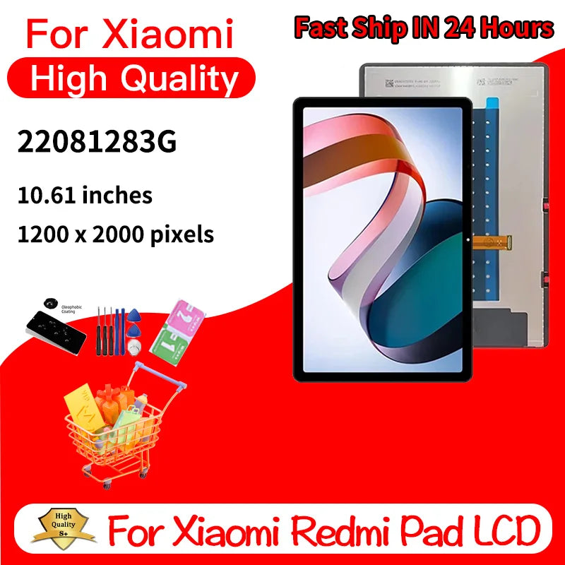 10.6 New For Xiaomi Redmi Pad 22081283G LCD Display Touch Screen Digitizer Assembly Parts