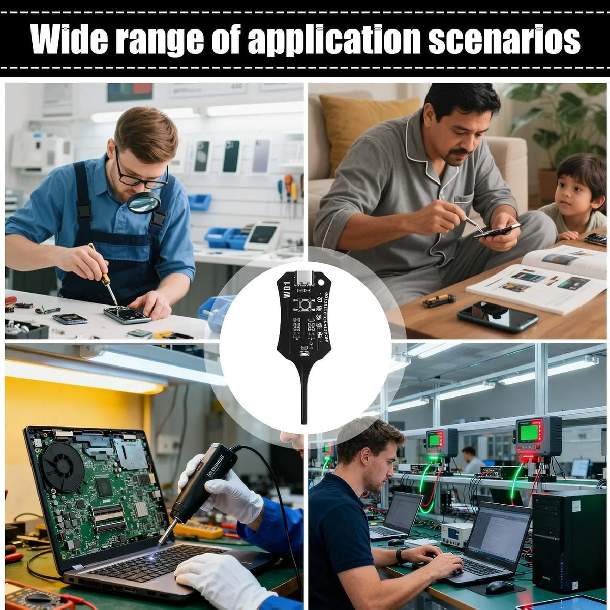 OSS WO1 Inductance Detector Fast Electromagnetic Induction Tester for Phone Motherboard Repair Quick Fault Location