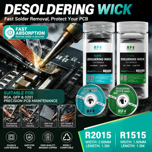 Malla desoldadora RF4 R1515/R2015 de 1,5/2,0 mm