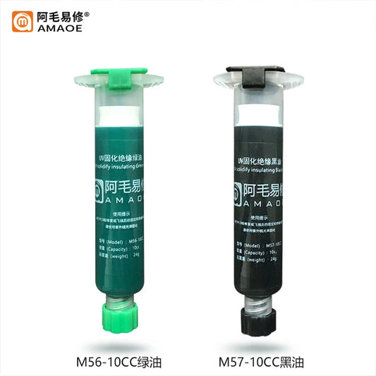 Tinta de máscara de soldadura UV AMAOE M56/M57, 10 cc