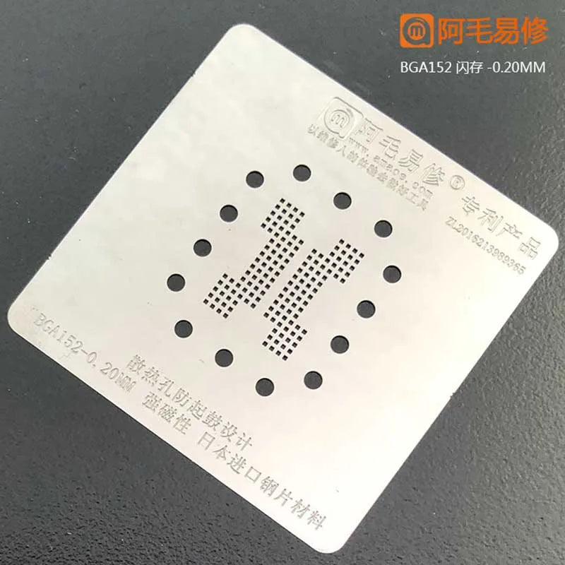 Juego de plantillas Amaoe para reballing de SSD y unidades flash USB (BGA132, BGA152, SSD1)
