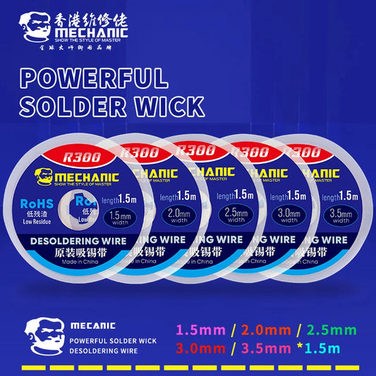 MECHANIC Desoldering Braid Wick (1.5M) - Premium Solder Remover